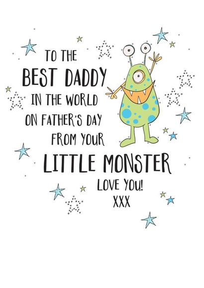 Happy Father's Day From Your Little Monster created by Eggbert & Daisy