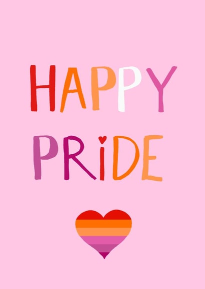 Lesbian gay pride card created by Naughty Nice