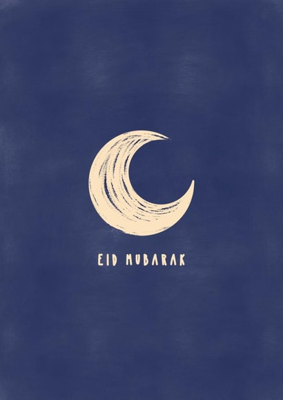Eid Mubarak | Moon Blue Card created by BYBAMBY