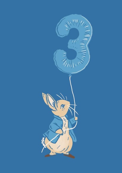 Peter Rabbit 3rd Birthday Balloon created by Martina Scott