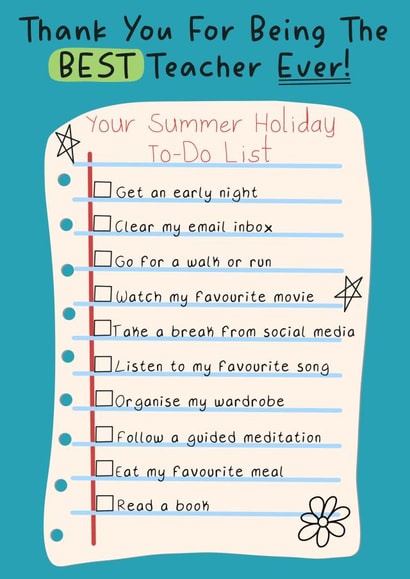 Best Teacher To-Do List created by Kate and Co