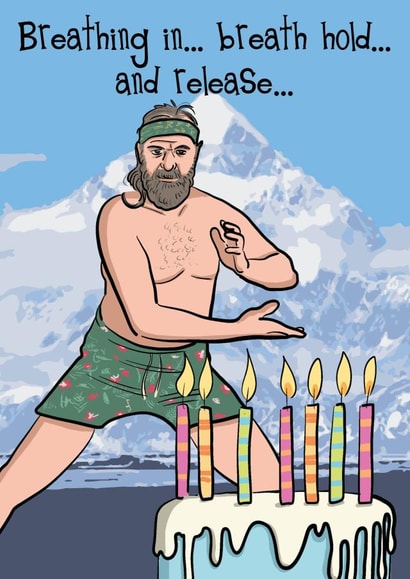 The Wim Hof Method for blowing out birthday candles created by Leah Rowe