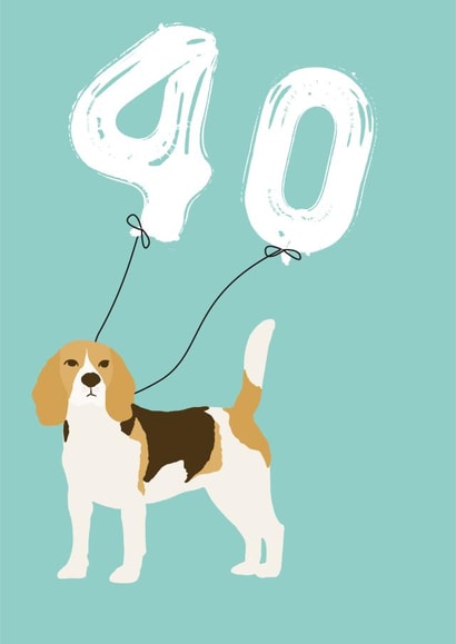Beagle 40th Birthday Card created by Betsy Benn
