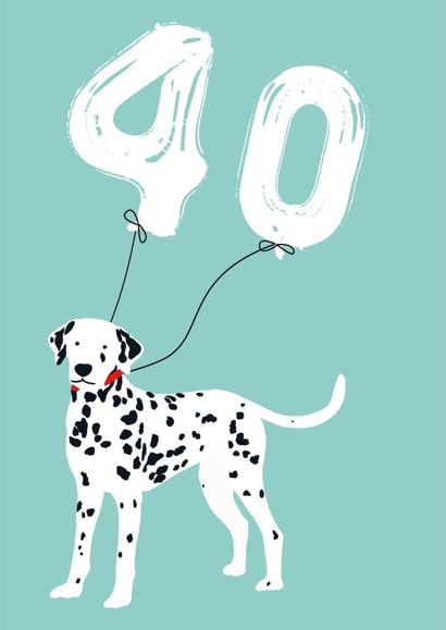 40th Birthday Dalmatian Card created by Betsy Benn