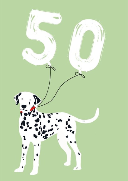 50th Birthday Dalmatian Card created by Betsy Benn