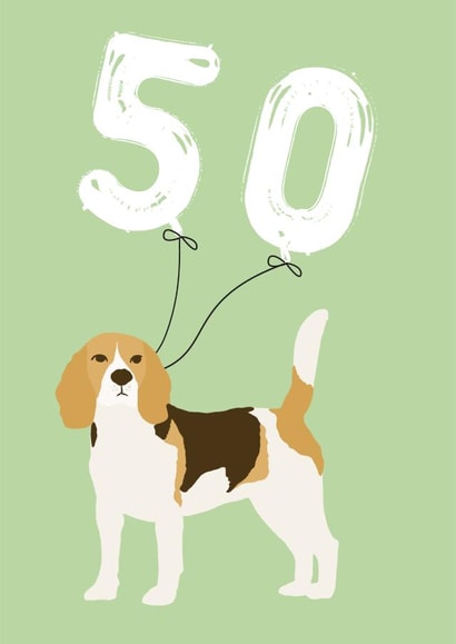 50th Birthday Beagle Card created by Betsy Benn