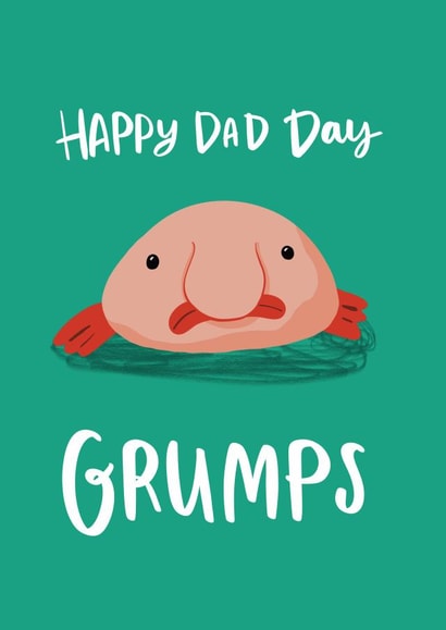 Grumpy Blob Fish Funny Father's Day Card created by Lucy Maggie Designs
