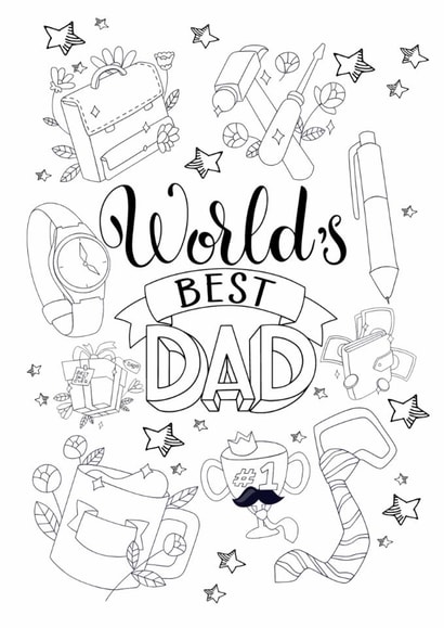 Worlds Best Dad Celebration Card created by Gorgeous Creations