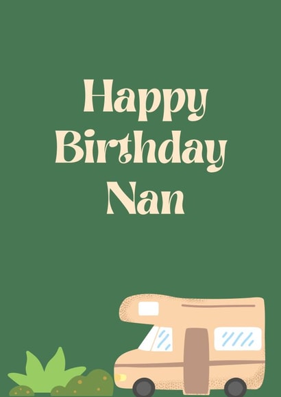 Nan birthday caravan card created by BurlingtonDesignsUK