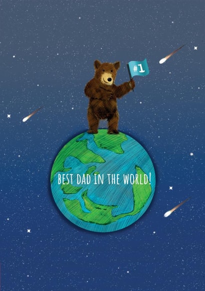 Best Dad In The World Card created by JodieArt