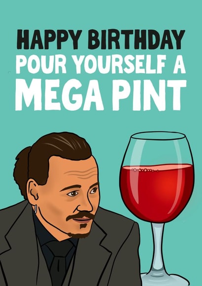 Johnny Depp Birthday Card created by Woody's Design