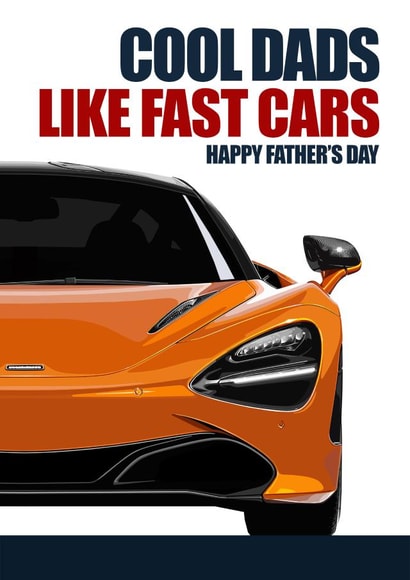 COOL DADS LIKE FAST CARS Father's Day Card 1001 created by RetroMotion Artwork