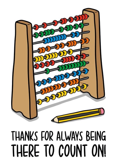 Abacus Thank You A6 Card created by TeePee Creations