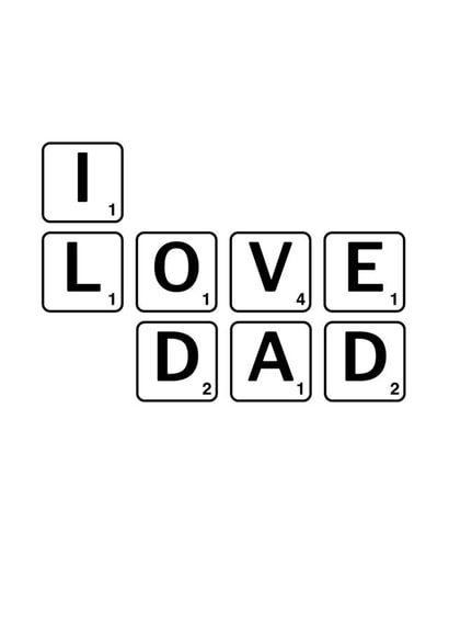 Scrabble Father's Day Card created by Highgrove Cards