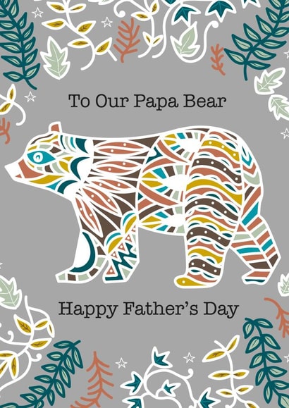 Our Papa Bear Father's day card created by Meet the Moon Designs