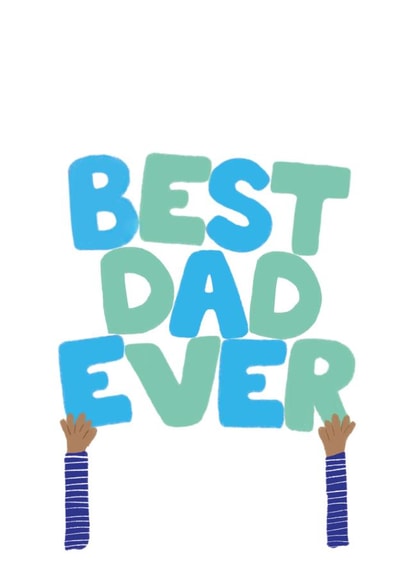 Best Dad Ever card created by Liv Groves Illustration