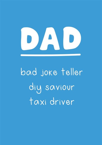 Description of Dad Father's Day card created by Liv Groves Illustration