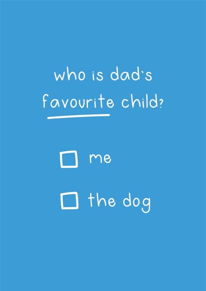 Dog Lover Father's Day card created by Liv Groves Illustration