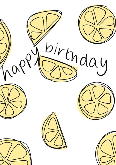 Happy Birthday lemons created by The Happy Potato