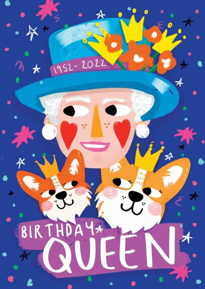 Queen's Jubilee June Birthday Card created by NICHOLA COWDERY ILLUSTRATIONS