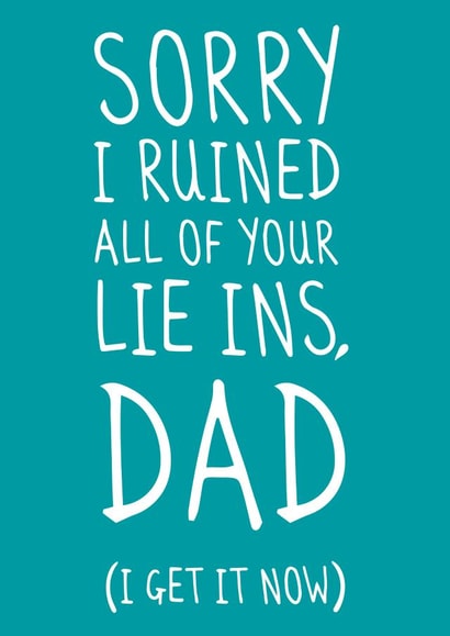 Sorry About the Lie Ins Card created by Jennie Moore
