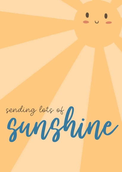 Sending Lots of Sunshine, cheer up, thinking of you created by Pitstop Press