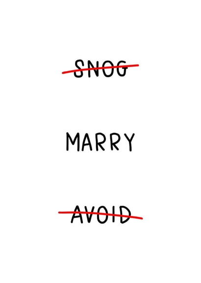 Snog Marry Avoid created by Kathryn Whybrow