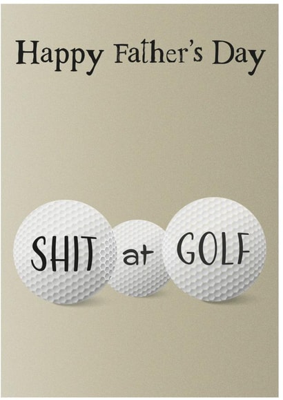 Father's Day Shit at Golf card created by tat does it cards