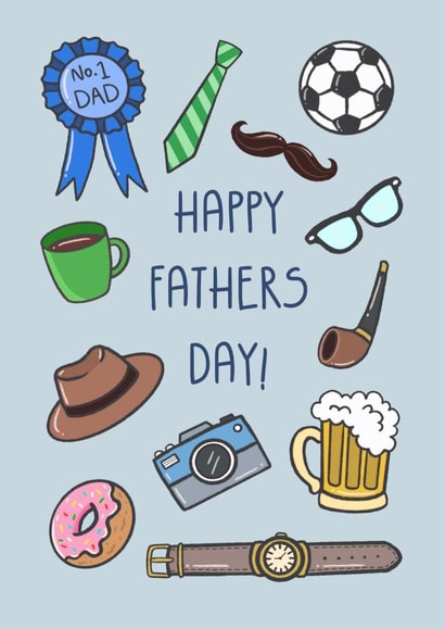 Dad’s favourite things Father’s Day card! created by Swish & Scribble