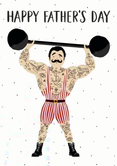 Strong Man, Happy Father's Day Card created by Making Meadows Ltd