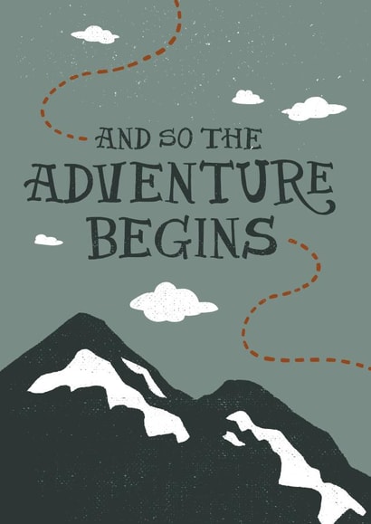 And so the adventure begins Congratulations Card  created by Laurent Collective