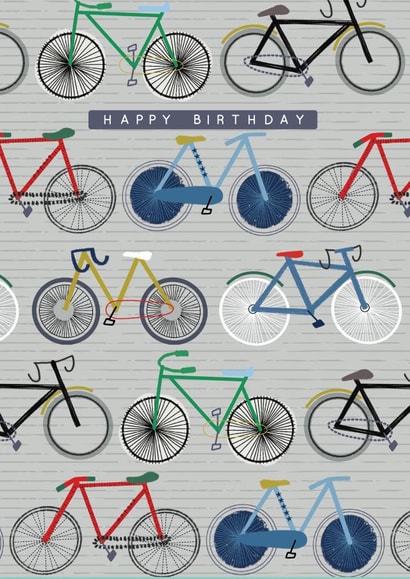 Happy Birthday Bicycle created by Laura Darrington Design Ltd.