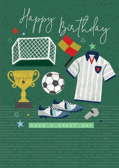 Happy Birthday Football created by Laura Darrington Design Ltd.