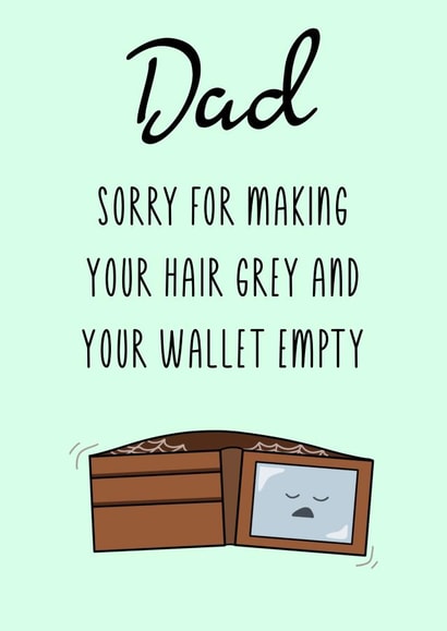 Funny dad card created by Fern Furness