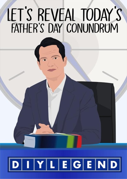 DIY Legend Father's Day Card - Countdown - Jimmy Carr - Let's Reveal Today's Father's Day Conundrum created by MintCards