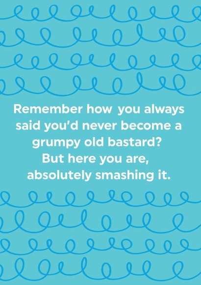 Grumpy Old Bastard Greeting Card created by Brainbox Candy