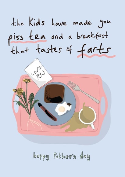 Father's day breakfast from the kids created by The Secret Sausage 