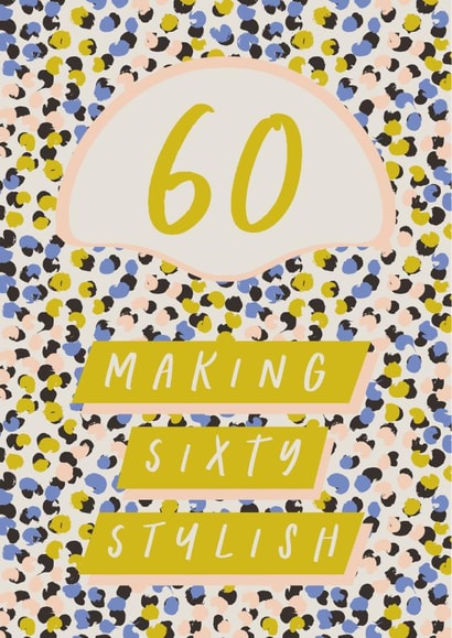 60th Birthday with Style Celebration polka dots created by Kattern Design
