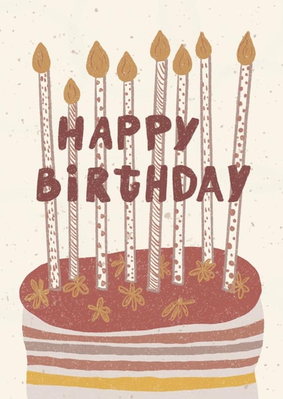 Happy Birthday Candles Cake Greeting Card created by Teng Phei Yin