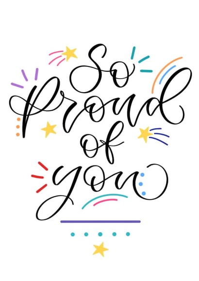 So proud of you congratulations card created by The Amyverse