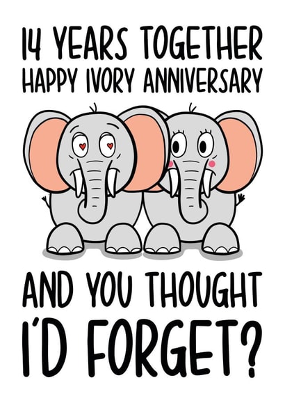 Ivory 14 Year Anniversary Card created by TeePee Creations