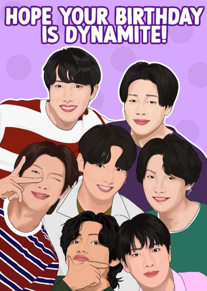 Fun Birthday Card - BTS - Dynamite created by Pink + Pip