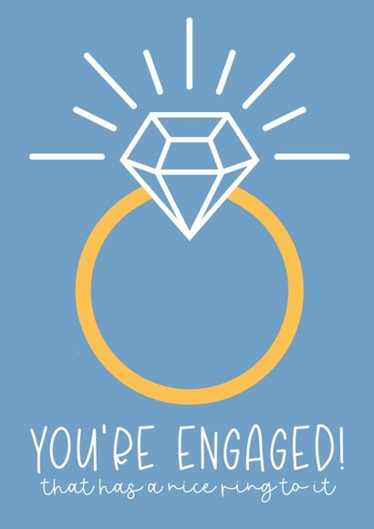 Fun Engagement Card - That has a nice ring to it created by Creationery