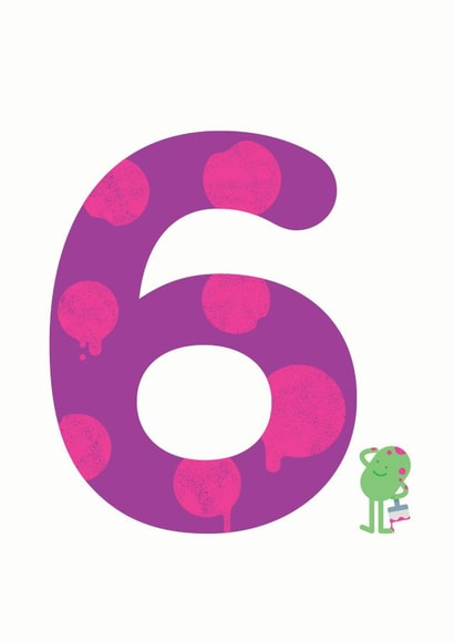 6th Birthday Card 1001 created by Hello Squid