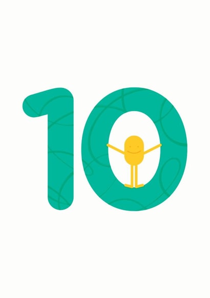 10th Birthday Card 1002 created by Hello Squid