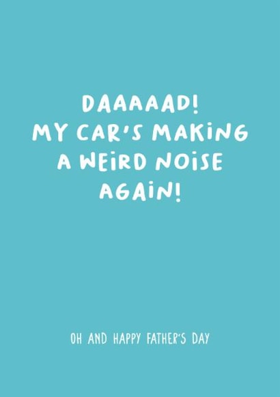 Car Really Funny Noises Funny Car Themed Card Thortful