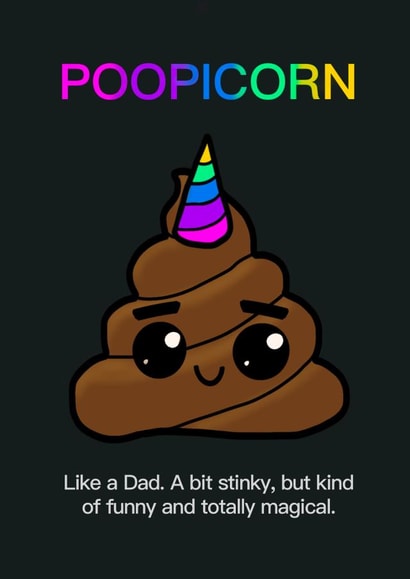Poo Unicorn Card for Dad 1000 created by Scribbled Squirrel