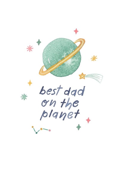 Best Dad on the Planet Father's Day Card created by Callisto Design Co.