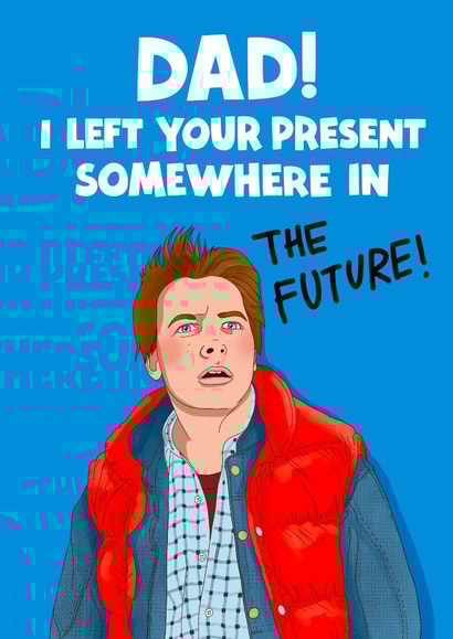 Back to the future Dad’s card created by Kasia Cards