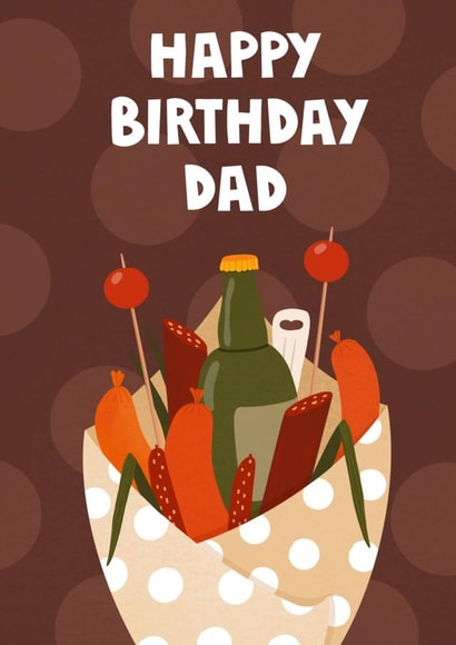 Funny birthday card for dad created by Anna Bencic